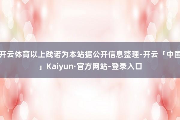 开云体育以上践诺为本站据公开信息整理-开云「中国」Kaiyun·官方网站-登录入口