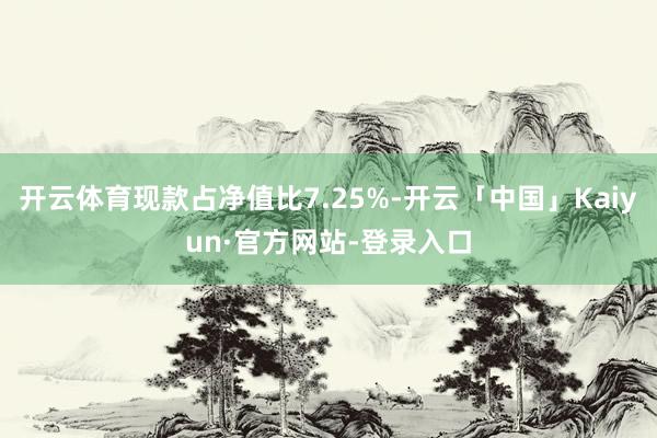 开云体育现款占净值比7.25%-开云「中国」Kaiyun·官方网站-登录入口