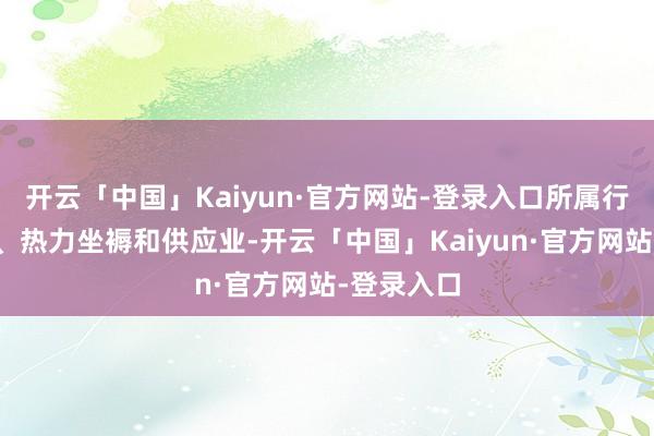 开云「中国」Kaiyun·官方网站-登录入口所属行业为电力、热力坐褥和供应业-开云「中国」Kaiyun·官方网站-登录入口