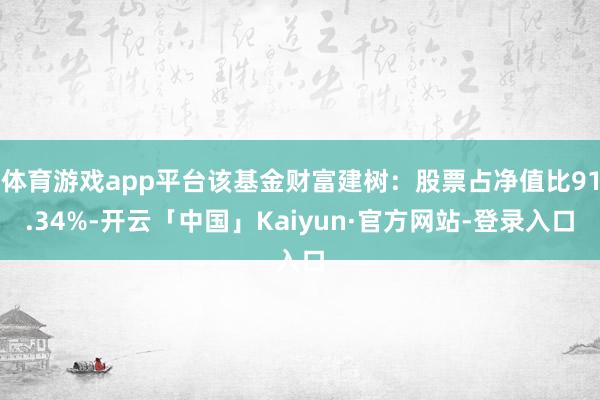 体育游戏app平台该基金财富建树：股票占净值比91.34%-开云「中国」Kaiyun·官方网站-登录入口