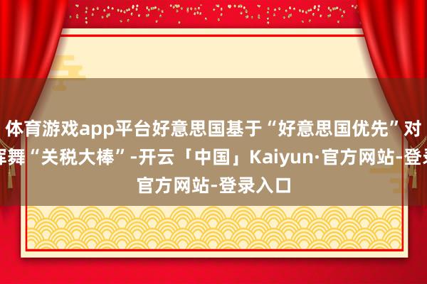 体育游戏app平台好意思国基于“好意思国优先”对全球挥舞“关税大棒”-开云「中国」Kaiyun·官方网站-登录入口